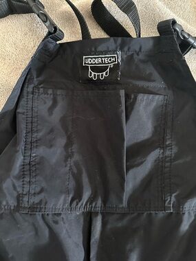 UDDERTECH Black Nylon Overalls Bib